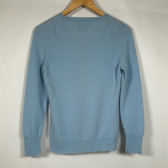 Alex Marie Women’s Cashmere Sky Blue V-Neck Sweater - Picture 2 of 10
